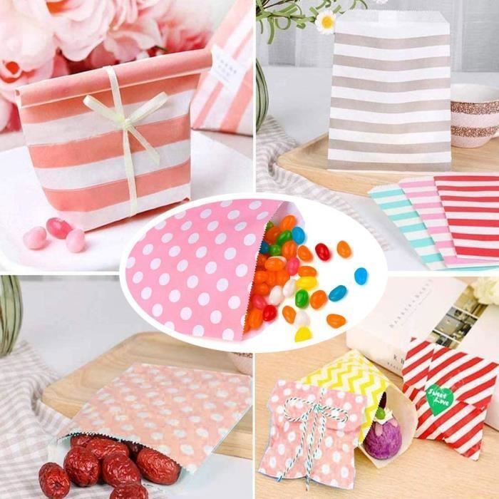 50 Boîtes Dragées En Carton Avec Rubans - 6,7x3,7x8,3cm | Pour Mariage, Anniversaire, Noël