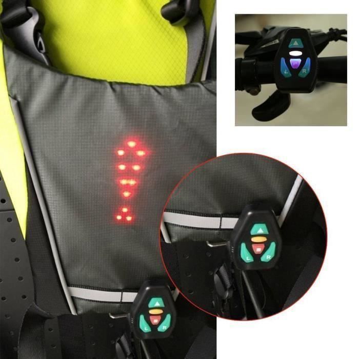 BOBLOV LED Gilet Clignotant V lo 4 Mode Indicateur de Direction
