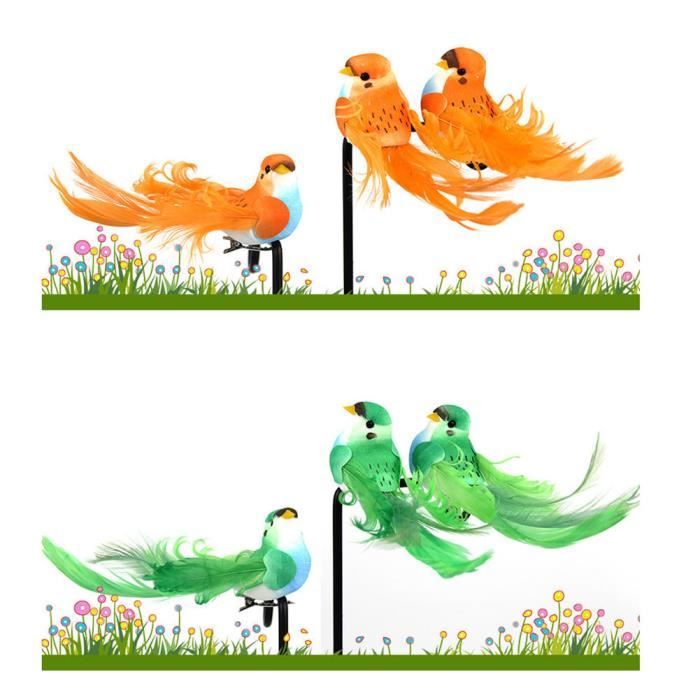 Fydun Oiseau artificiel 12 pièces belle plume artificielle oiseau décor  maison jardin plantes artisanat décoration ornement - Cdiscount Maison