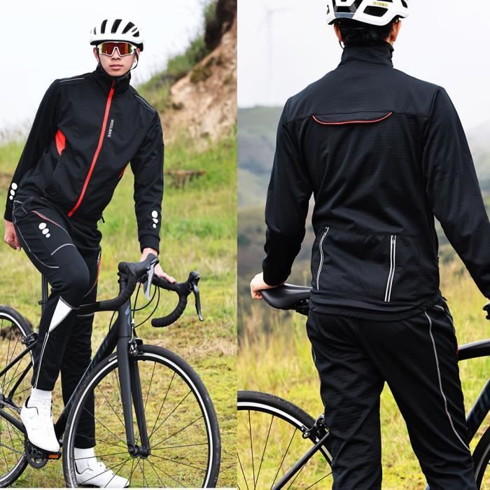 Maillot Cycliste Hiver Manches Longues Rouge Multisport Taille XXL Cdiscount Sport