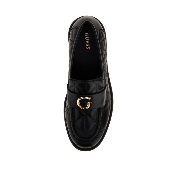 Mocassins femme Guess Wany Black Cdiscount Chaussures