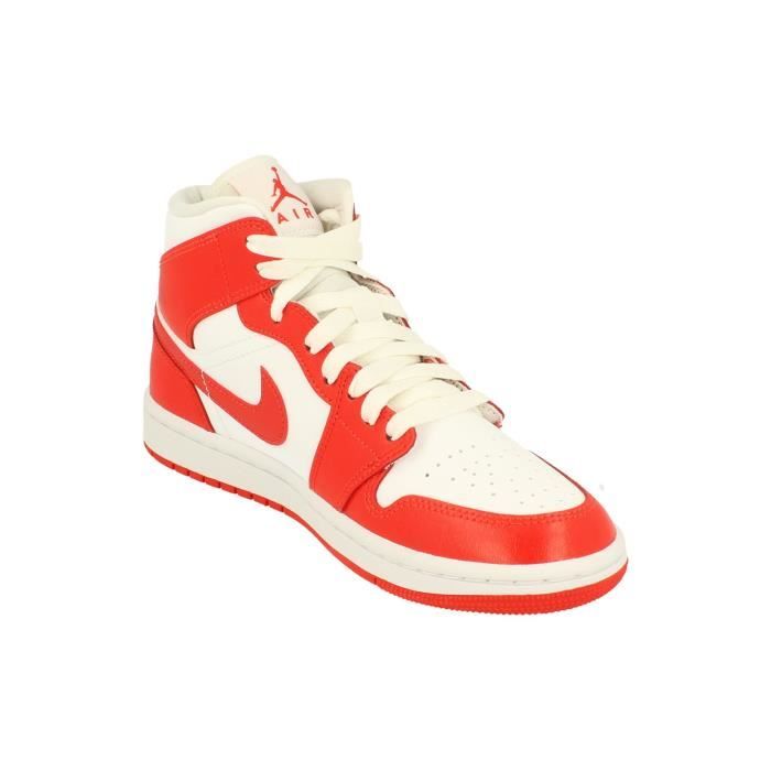 Jordan mid rouge hotsell femme