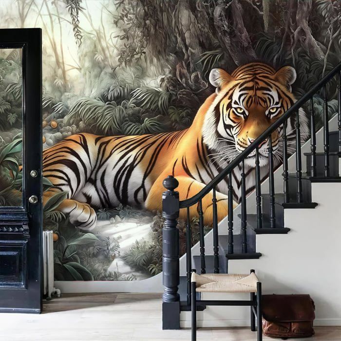VFKLZCNYR Animaux de la jungle 3D Effet Tapisserie