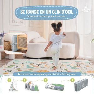 Tapis de Jeu pour Bebe 150x180x1cm Tapis de Sol XXL en Mousse Epais Tapis de Jeu pour Bebe 150x180x1cm Tapis de Sol XXL en Mousse Epais