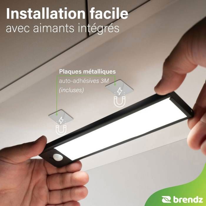 Lot De 2 Lampes LED Placard 30 Cm Rechargeables - Détecteur Mouvement, Dimmable, 3 Températures De Couleur - Éclairage Sans Fil Pour Cuisine, Armoire, Escalier