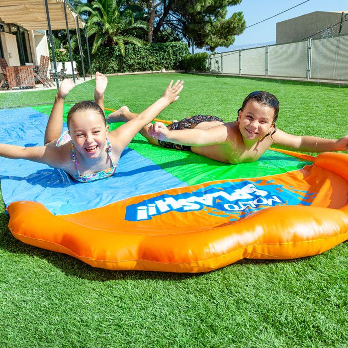 Toboggan aquatique Wham-O Slip N Slide Double Voie avec Piscine et 2