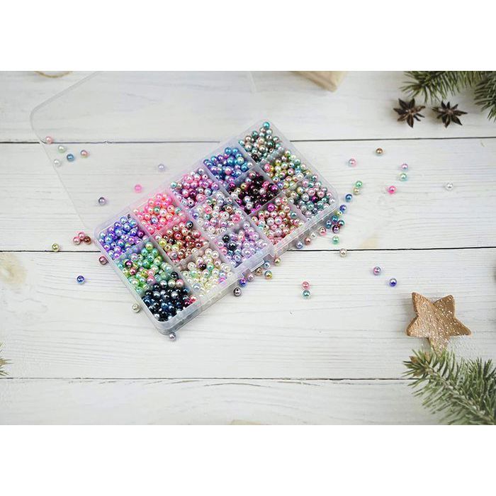 Lot De 1000 Perles En Résine Fantaisie Pour Créer Tes Bijoux - Idéal Pour DIY, Créations Artisanales
