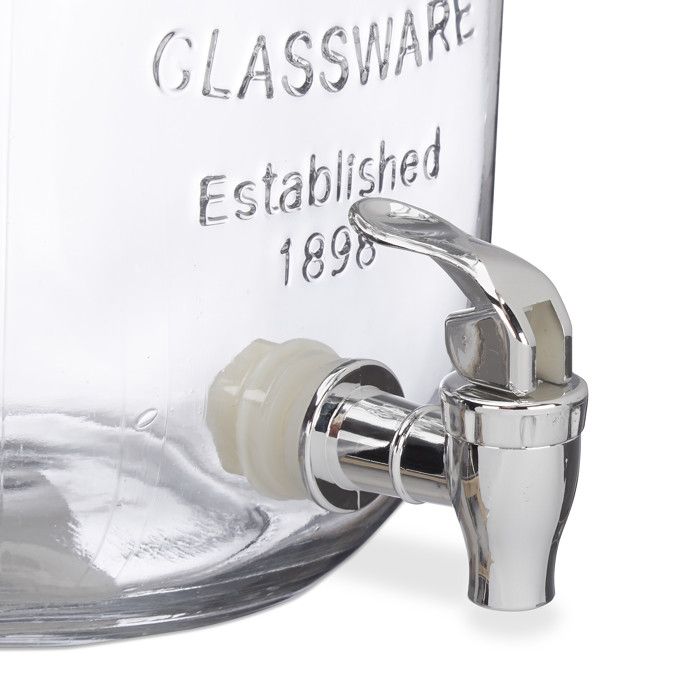 Distributeur De Boisson Relaxdays - 8 Litres Avec Robinet Et Support | Design Rétro Pour Vos Fêtes
