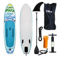 Hengda Planche de Surf Gonflable,Stand Up Paddle avec Sac à Dos,Pompe etPagaie Réglable , pour Surf, Natation, Spa, 305cm-0