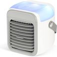 Climatiseur Portable - Mini Refroidisseur d'Air 4 en 1 - 300ml - 3 Vitesses - Humidificateur Rechargeable