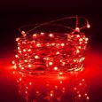 10m IP67 USB LED Guirlande Lumineuse Graine Beam String Cable Cuivre Noël Mariage Rouge-0