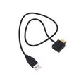 Connecteur adaptateur HDMI mâle vers HDMI femelle + 50cm USB 2.0 Chargeur -TUN-0