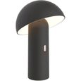 Lampe de table sans fil - LUMISKY - TOD BLACK - H28 cm - Tête orientable - LED blanc chaud-0
