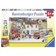 Puzzles Enfant - RAVENSBURGER - Accident de la Route et Incendie en Ville - 24 pièces-0