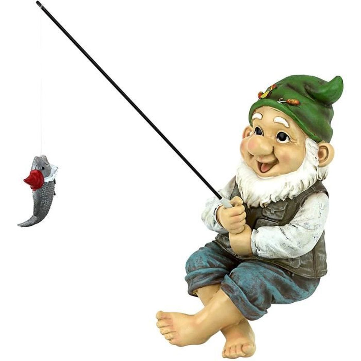 Hauteur Nain de jardin grand nain de jardin Gnome avec lanternes et pelle 47 cm 