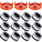 DASINKO Bobine Fil Coupe Bordure pour Black et Decker Coupe-Bordures, 6 Bobine de Fil Debroussailleuse +1 Couvercle de Bobine +1 Ressort