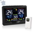 FANTEC Station météo numérique connecté sans fil Thermometre Exterieur Hygromètre Tendance Prévision Capteur extérieur