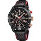Montre homme - FESTINA - Festina chrono cuir noir et rouge - Quartz - Analogique - Sport