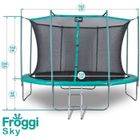 FORMIDRA Trampoline d'extérieur FROGGI SKY - 183cm Norme CE - Structure garantie 5 ans Charge max : 100 kg