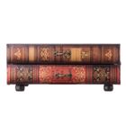 MOBILI REBECCA Rebecca Mobili Coffre-Fort Livre Etui Rangement 2 Tiroirs Bois Marron 13x30x21