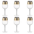 SECRET DE GOURMET Lot de 6 Verres à Vin "Arya" 38cl Or