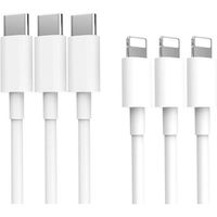 Câble USB C vers Lightning 3PACK 1M avec MFi Certifié Câble Type C Lightning Power Delivery Compatible avec iPhone 12 PD 20W cable