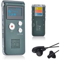 Dictaphone Enregistreur Vocal Numérique 8GO Portable, Lecteur MP3 Audio à Double Microphone pour [31]