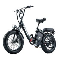 Vélo électrique urbain BURCHDA U8 — Moteur 1 000 W — Batterie 31,5 Ah — Pneus larges 20" x 4,0" — Shimano 7 vitesses — Noir