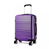 Kono Valise de Voyage Trolley Rigide en ABS avec Bagages à Main et Bagages à Main 4 roulettes et Serrure TSA à la Mode Violet