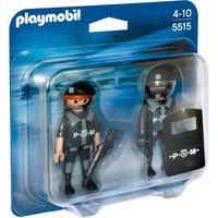 PLAYMOBIL - City Action - Duo Policiers des forces spéciales - 2 policiers avec gilets par balle et armes