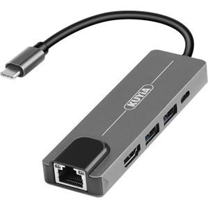 ADAPTATEUR AUDIO-VIDÉO  Adaptateur USB C multiport 5 en 1 type C vers HDMI
