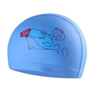 Bonnet De Bain Enfant, Bonnet Piscine Garcon 5-10 Ans Matériau Pu  Bleu[H1335] - Cdiscount Sport