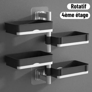 PORTE ÉPONGE 2windeal® Porte-savon rotatif 4 couches rangement 
