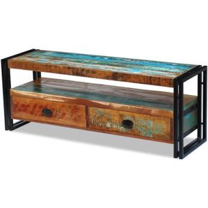 Hao Meuble Tv 120x35x48 Cm Bois De Chene Massif Et Mdf Achat Vente Meuble Tv Meuble Tv 120x35x48 Cm Bois Cdiscount L 96 x p 40 x h 47 cm, pieds en métal ref: cdiscount