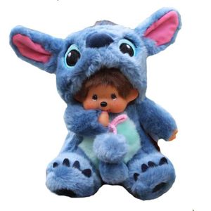 COFFRET CADEAU KIKI Doll Cartoon Monchhichi in Stitch costume  20cm 