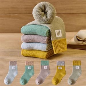 CHAUSSETTES Chaussettes chaudes à rayures en coton pour bébé,5 paires-lot,chaussettes de sol pour enfant en bas âge,garçon et-1 to 3 years[B]