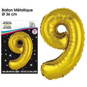 Ballon Chiffre 10 ans aluminium Or 86cm : Ballons chiffres Or - Sparklers  Club