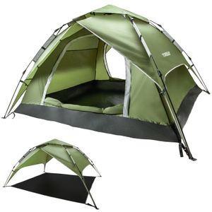 TENTE DE CAMPING Yorbay Tente de Camping 2-3 Personnes 215x180x130 cm Pop Up Anti UV Imperméable & Ventilée Tente pour Camping, Randonnée, Exterieur