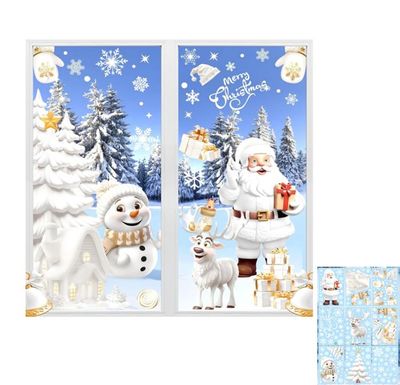 Autocollant Noël Fenêtre, Decoration Noel Interieur Maison Stickers Pere Noel Fenetre Réutilisable Amovible pour Magasin Vitre - Maison Autocollant Noël Fenêtre, Decoration Noel Interieur Maison Stickers Pere Noel Fenetre Réutilisable Amovible pour Magasin Vitre - Maison