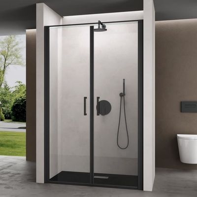 Porte de douche rabattable pour niche 100x190 Sogood Teramo26 pare douche  en verre de sécurité 6mm transparent avec revêtement NANO - Cdiscount  Bricolage