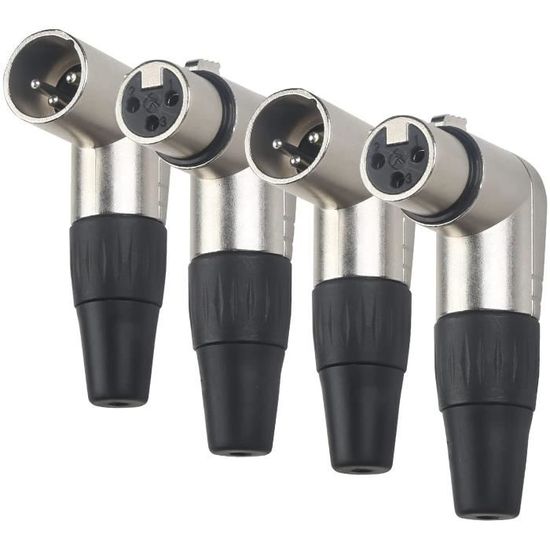 Oiyagai 5 Paires Connecteurs XLR 3 Broches Mâle Et Femelle Micro Câble