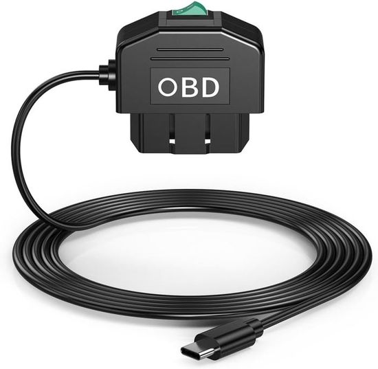OBD-voedingskabel, USB C OBDII-hardwire-set, 3,5 M Lange Kabel met