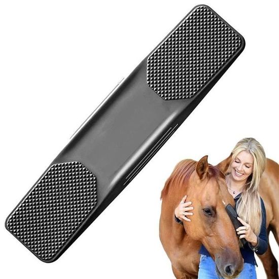 Brosse De Toilettage Pour Chevaux Pliable - Outil De Soin Doux Et Durable En PP/TPE, Dimensions Environ 18,5x9,5 Cm