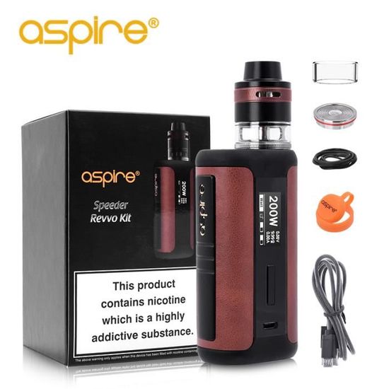 Authentique Cigarette électronique complet 200w Kit Aspire Speeder Revvo vape kit 3.6ml Capacité Atomiseur Sans Batterie 