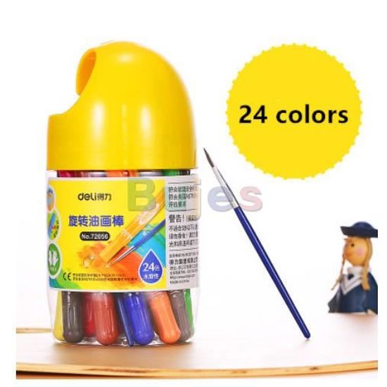 Crayons De Couleur Pour Enfants – 24 Couleurs Non Toxiques, Lavables Et Sûrs – Idéal Pour Bébés Et Tout-petits