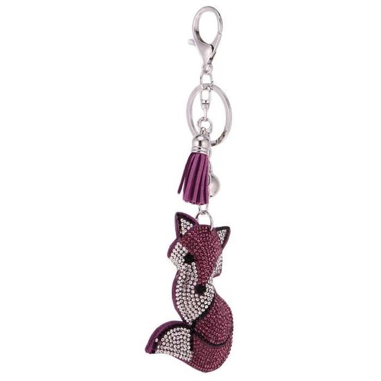 Porte-clés Léopard Strass - Tête Animal En Alliage, Décoration Sac Ou Clés