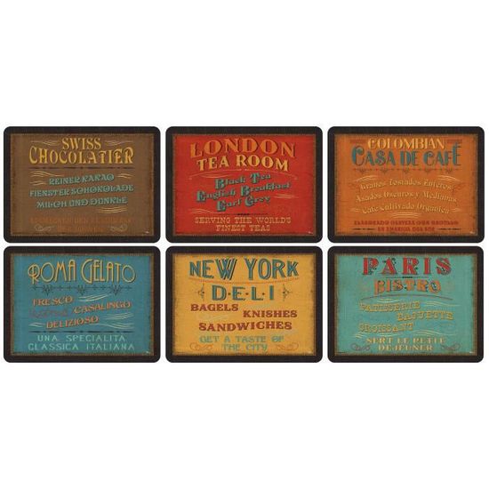 Set De 6 Sets De Table Américains Pimpernel Motif Branche De Saule Vert - Support Liège, Dimensions 20x33 Cm, Résistant à La Chaleur Et Aux Taches