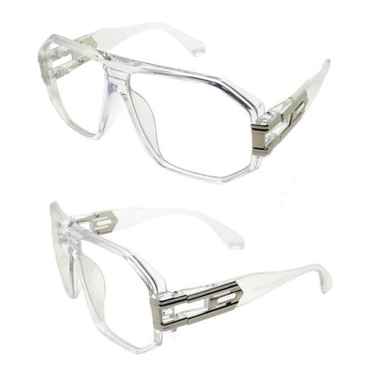 Lunettes VUE Homme Femme Streetwear Luxe CRYSTAL Transparent Argent Vintage Old School Achat Vente lunettes de vue Lunettes VUE Homme Femme Streetwear Luxe CRYSTAL Transparent Argent Vintage Old Schoo...