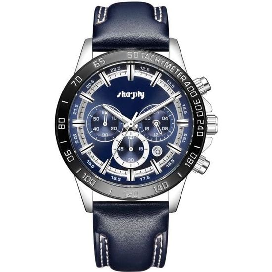 SHARPHY Montre homme marque de luxe 2021 bracelet