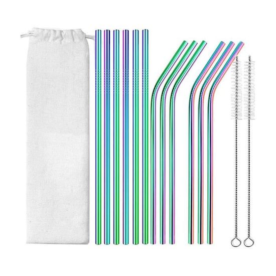 QSZHSL 18 Pièces Pailles en Silicone Réutilisable, 2 Brosses de Nettoyage, Pailles Colorées en Silicone, Adulte Enfants Coloré Courbées les Boissons Froides Pailles à Boire Sûr et écologique QSZHSL 18 Pièces Pailles en Silicone Réutilisable, 2 Brosses de Nettoyage, Pailles Colorées en Silicone, Adulte Enfants Coloré Courbées les Boissons Froides Pailles à Boire Sûr et écologique
